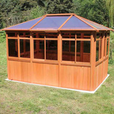  Solarus Wood 9 Ft. W x 13 Ft. D Permanent Gazebo  Westview Manufacturing 