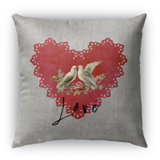Savings Love Birds 2 Burlap Indoor/Outdoor Throw Pillow Savings Love Birds 2 Burlap Indoor/Outdoor Throw Pillow