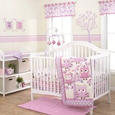  Dancing Owl 3 Piece Crib Bedding Set  Belle 