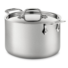  d5 Brushed Stainless Steel 128 Oz. Soup Pot with Lid  All-Clad 