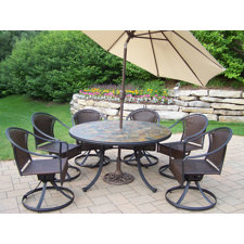 Purchase Tuscany Stone Art Dining Set with Umbrella Purchase Tuscany Stone Art Dining Set with Umbrella