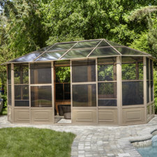  Four Season Solarium 12 Ft. W x 18 Ft. D Metal Permanent Gazebo  Gazebo Penguin 