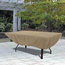 #2 Rectangular Patio Table Cover in Sand