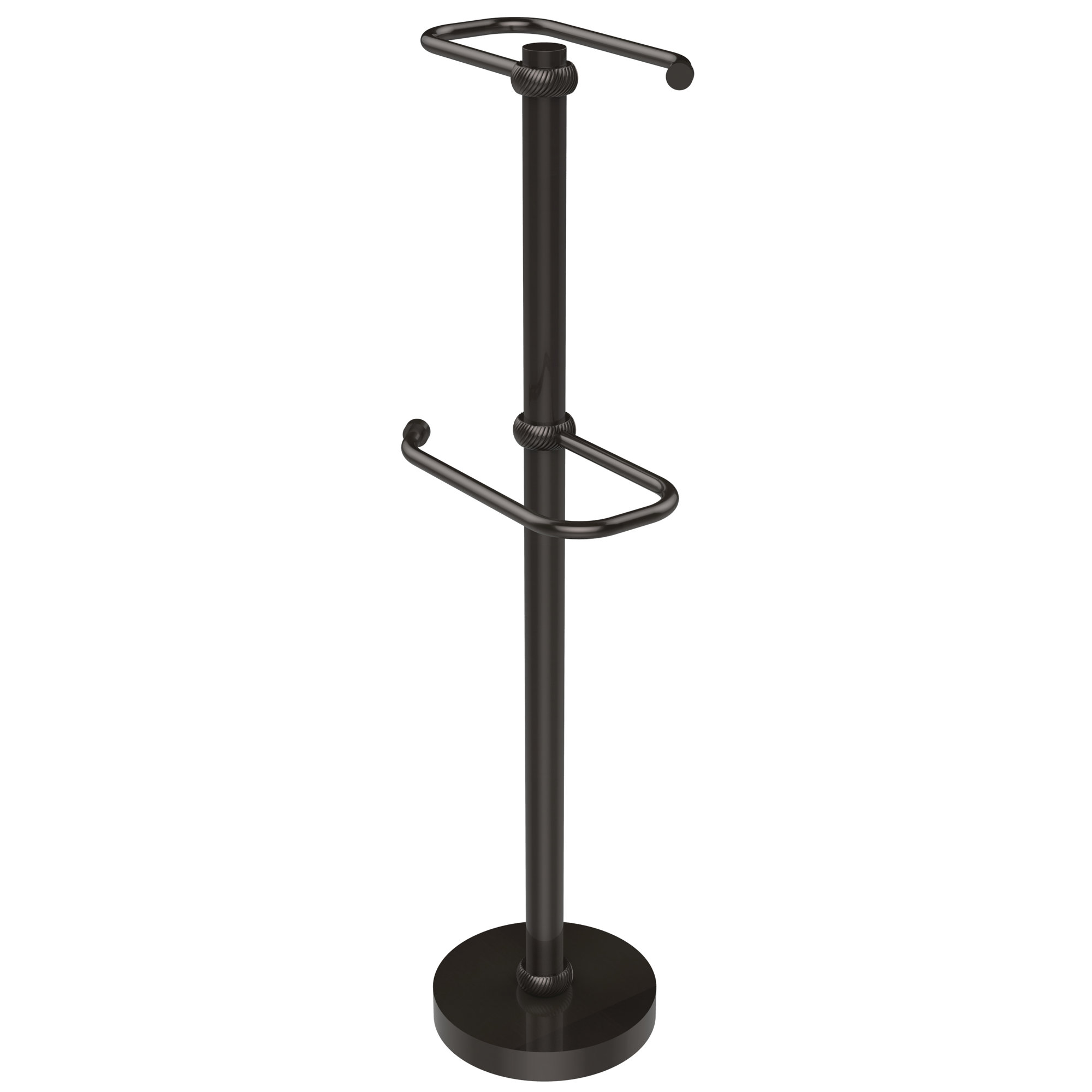 Allied Brass Free Standing 2 Roll Toilet Tissue Stand Oil Rubbed Bronze