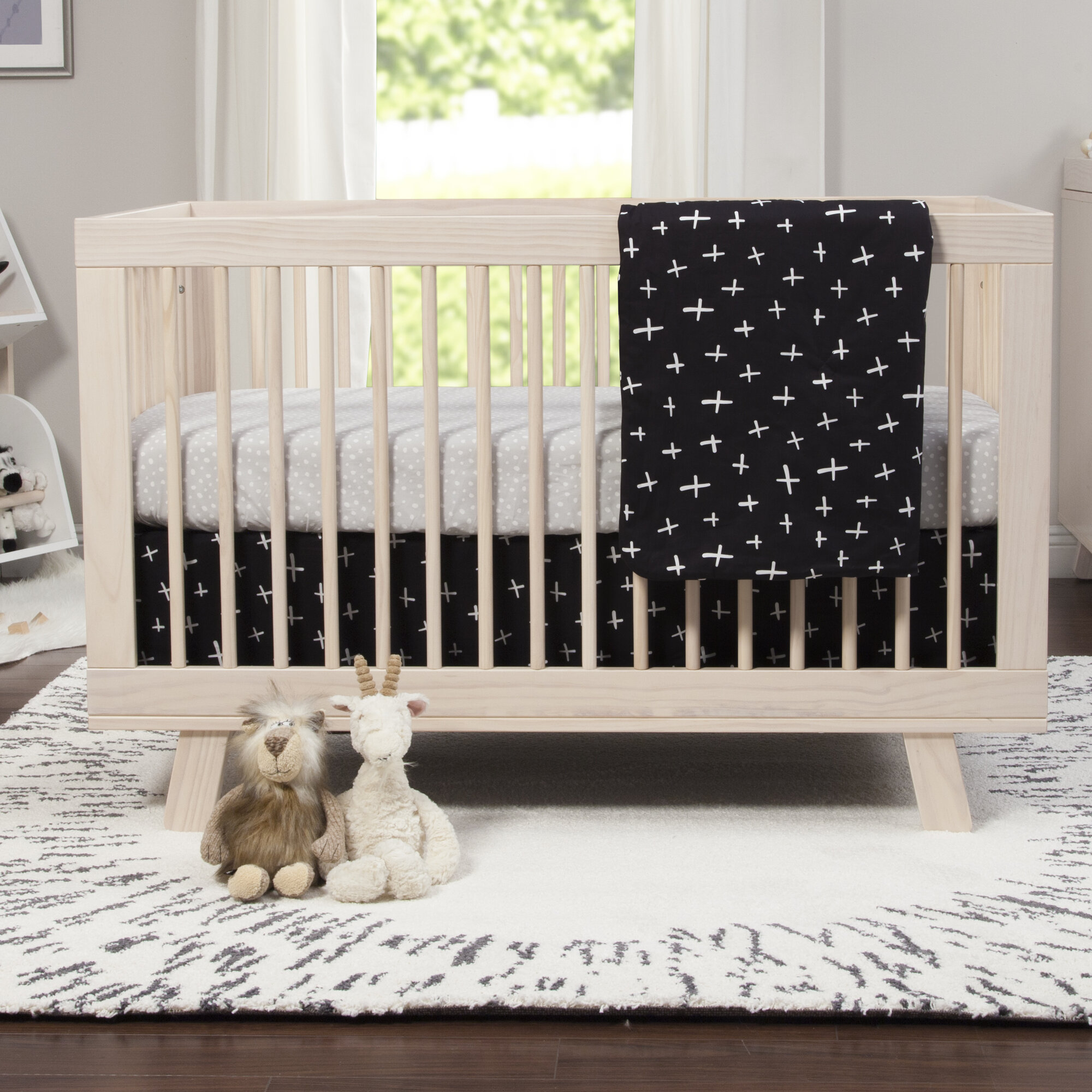 babyletto Tuxedo Monochrome Crib Skirt | eBay