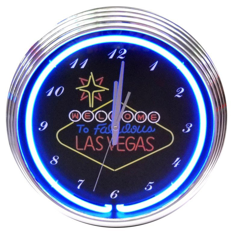 15" Las Vegas Sign Wall Clock eBay