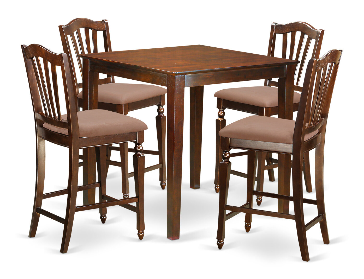 East West Furniture Vernon 5 Piece Counter Height Pub Table Set | eBay