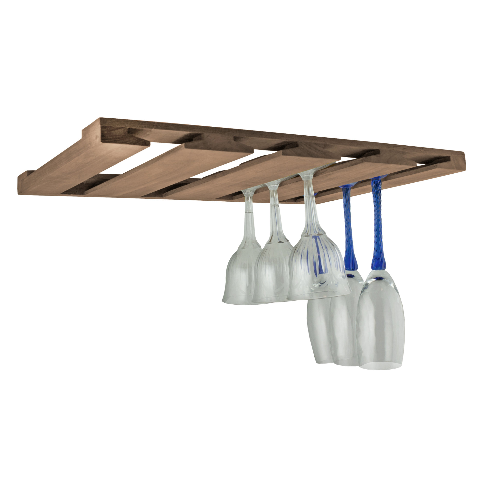 SeaTeak Overhead Hanging Wine Glass Rack 814154011313 eBay