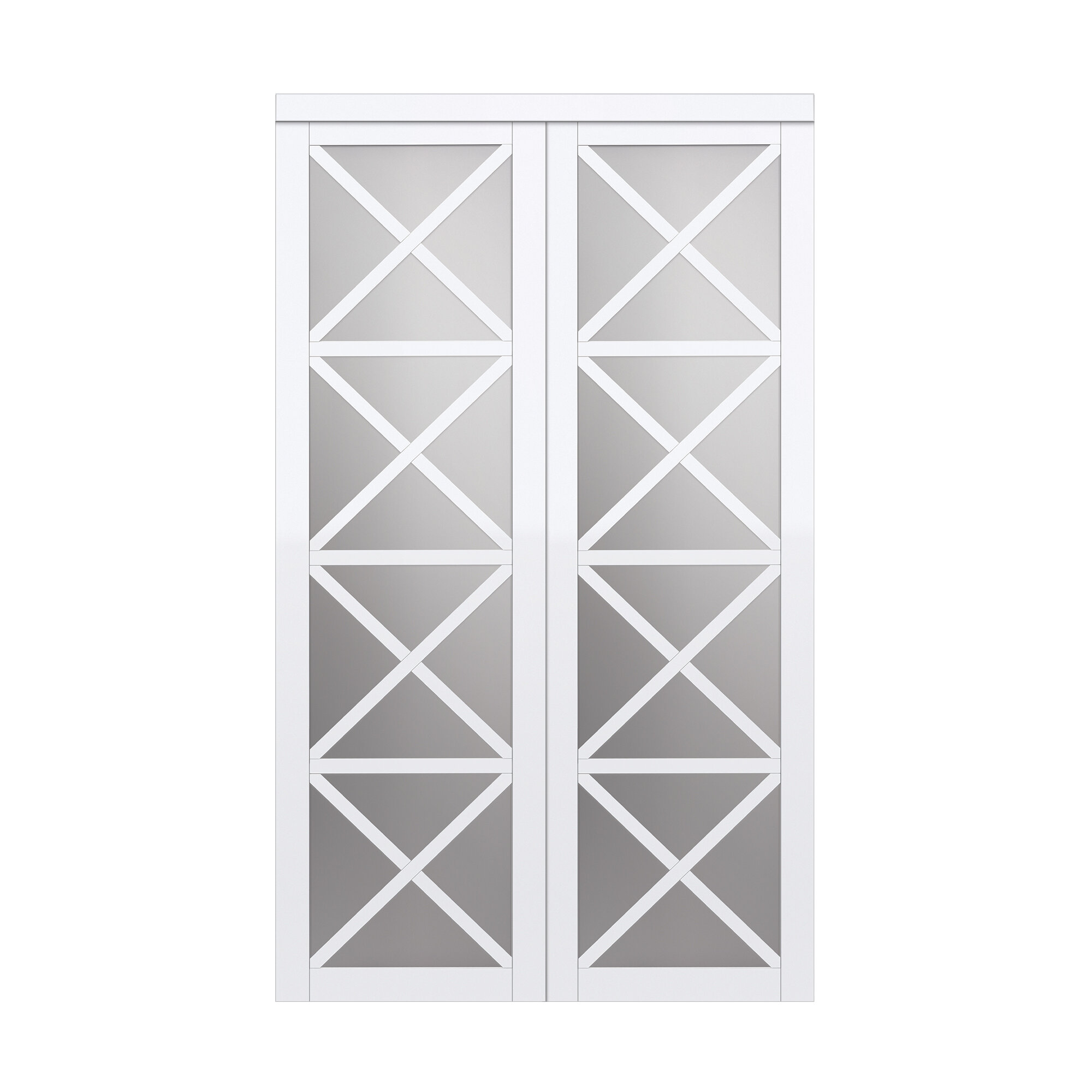 Details About Mirrored Manufactured Wood Glass Lace Sliding Closet Door 60 X 80