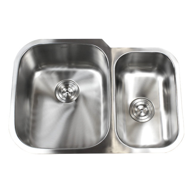 eModern Decor Ariel Pearl 29" L x 20.75" W Double Bowl Kitchen Sink | eBay