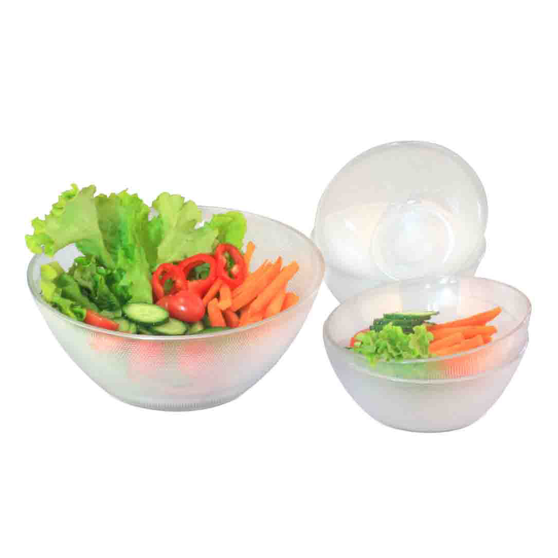Home Basics 5 Piece Glass Salad Bowl Set eBay