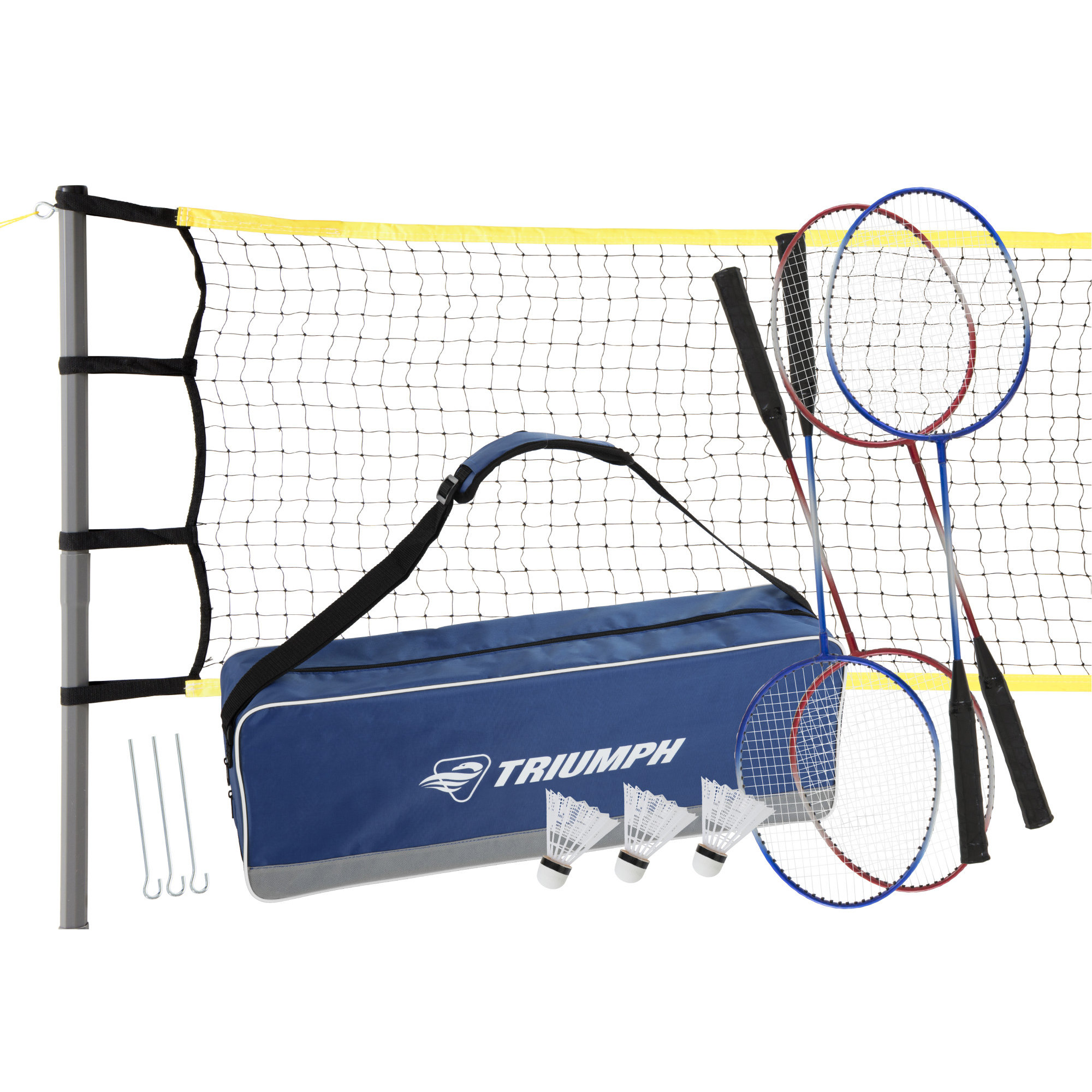 Triumph Sports USA 4 Player Competition Backyard Badminton Set