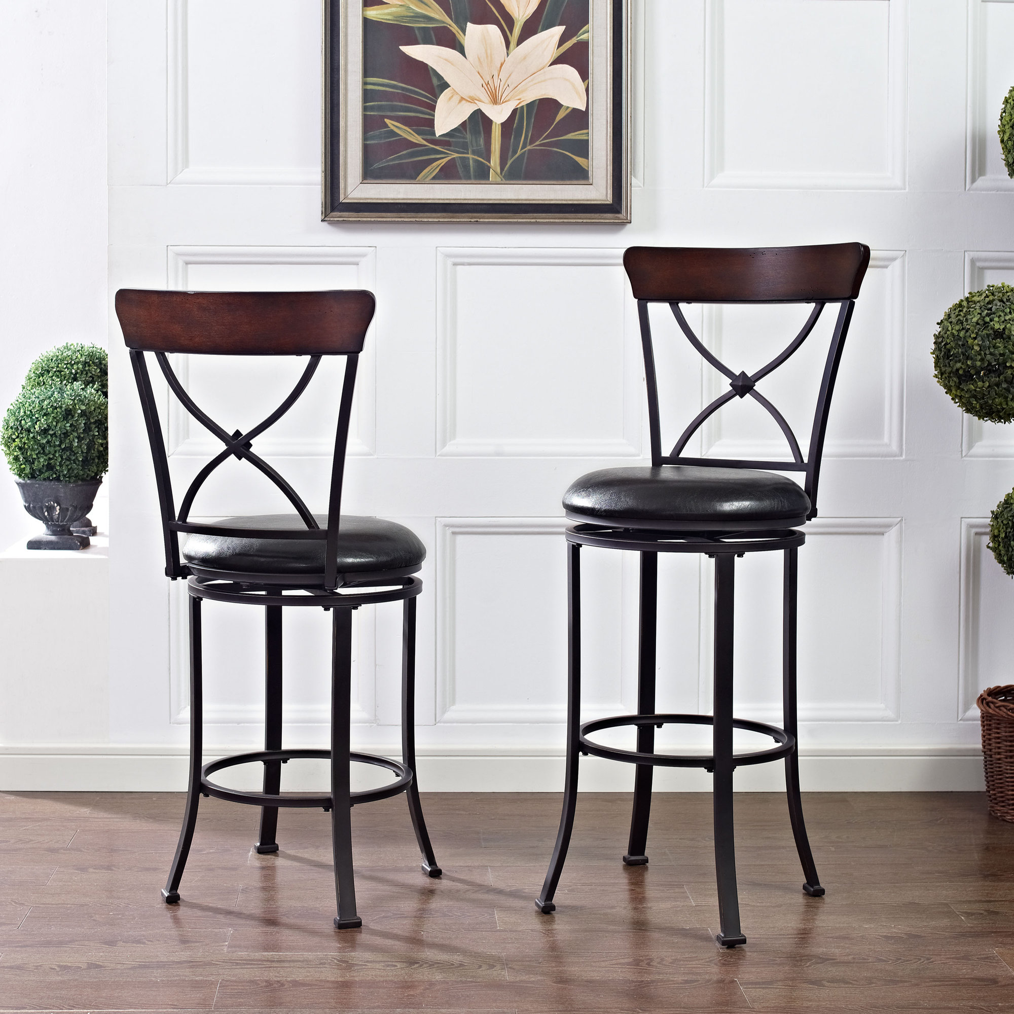 Red Barrel Studio Jessamine 42.25" Swivel Counter Bar Stool