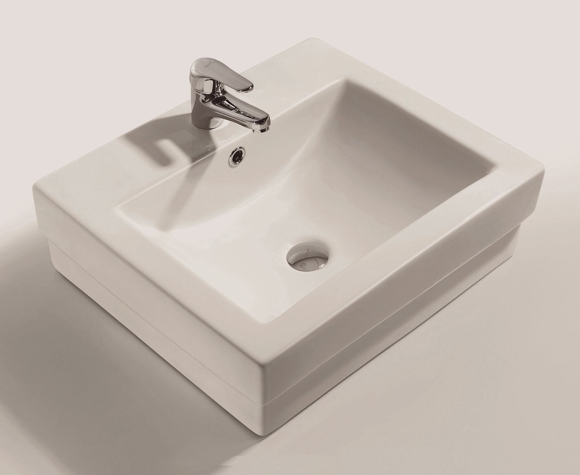 rectangular vessel bathroom sink with overflow