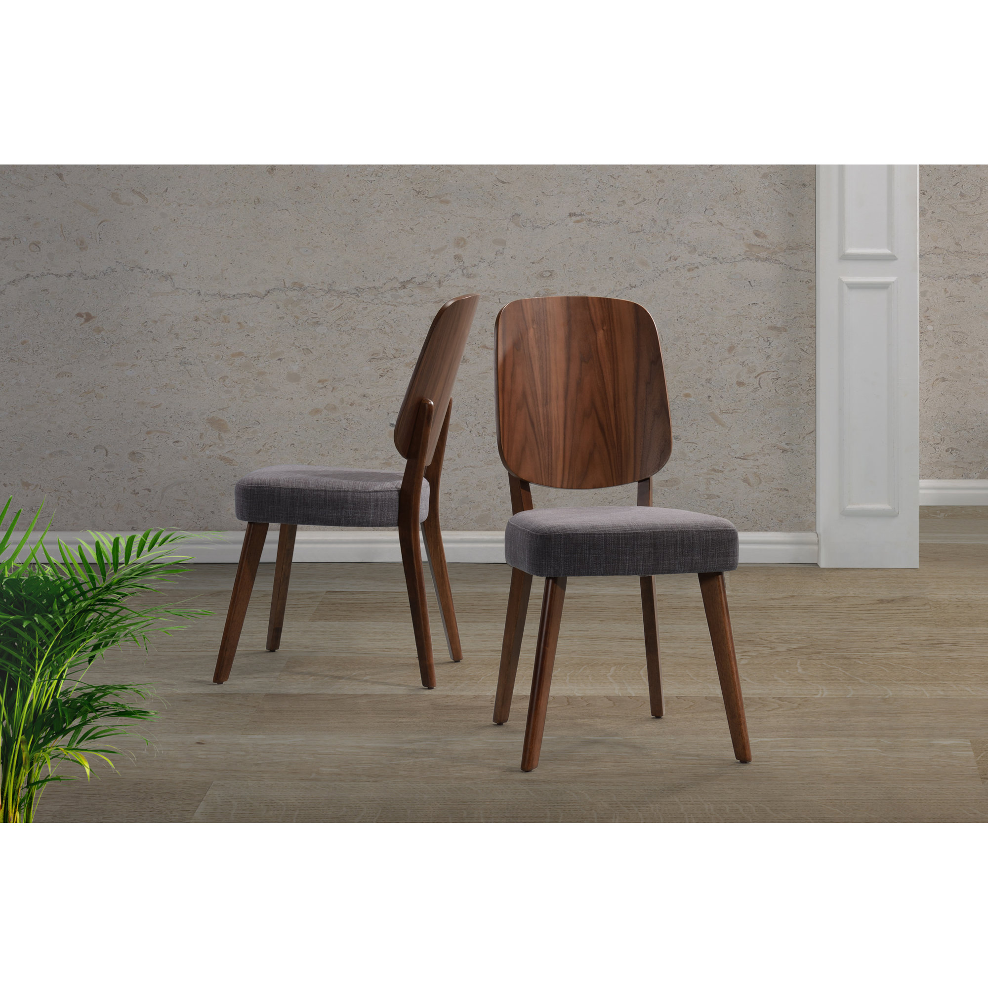 Corrigan Studio Giovanna Upholstered Dining Chair with Wood Seat Back Set of 2 192437697967 eBay