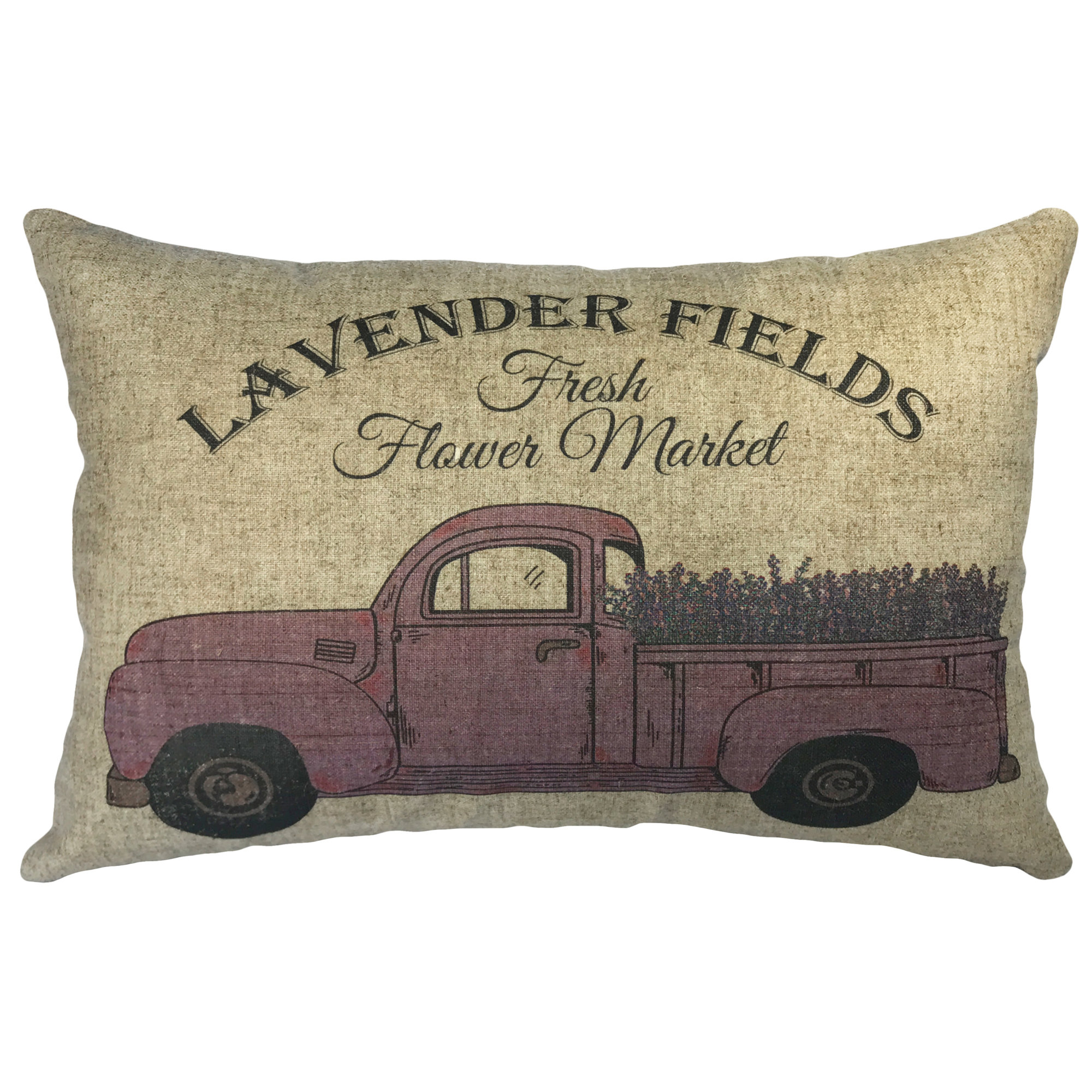 August Grove Candelario Lavender Fields Linen Lumbar Pillow Details About August Grove Candelario Lavender Fields Linen Lumbar Pillow