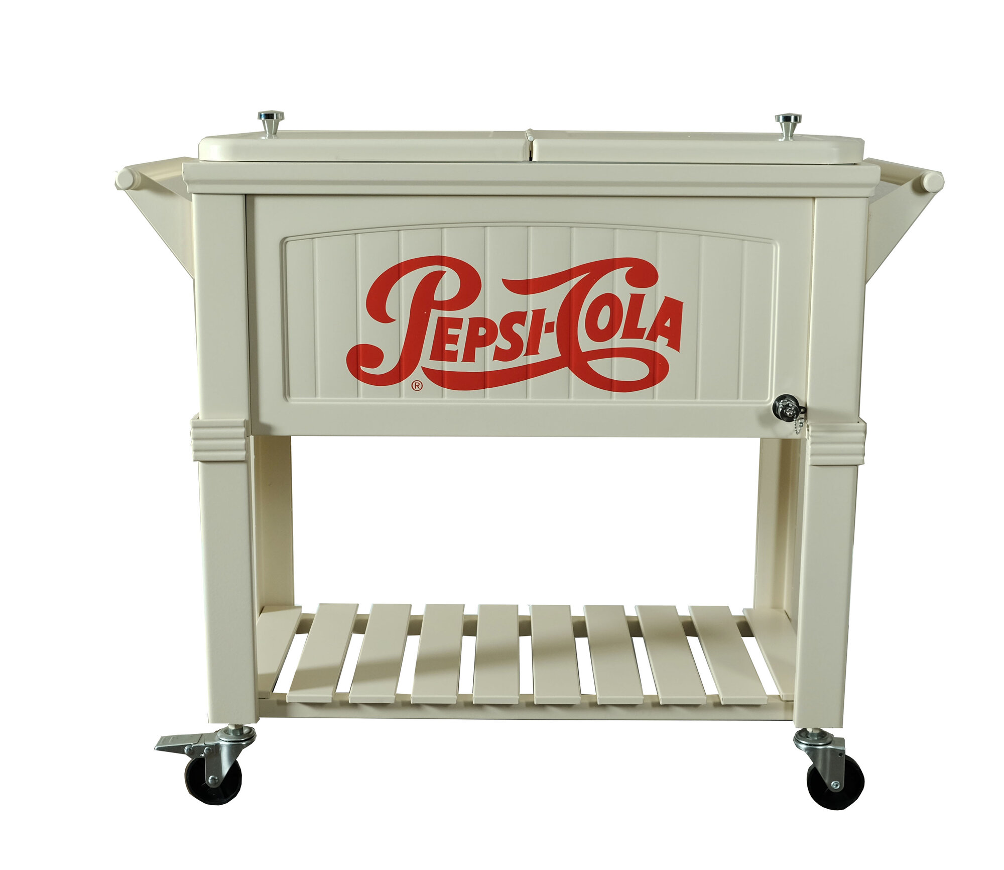 Permasteel 80 Qt. Pepsi Antique Patio Rolling Cooler | eBay