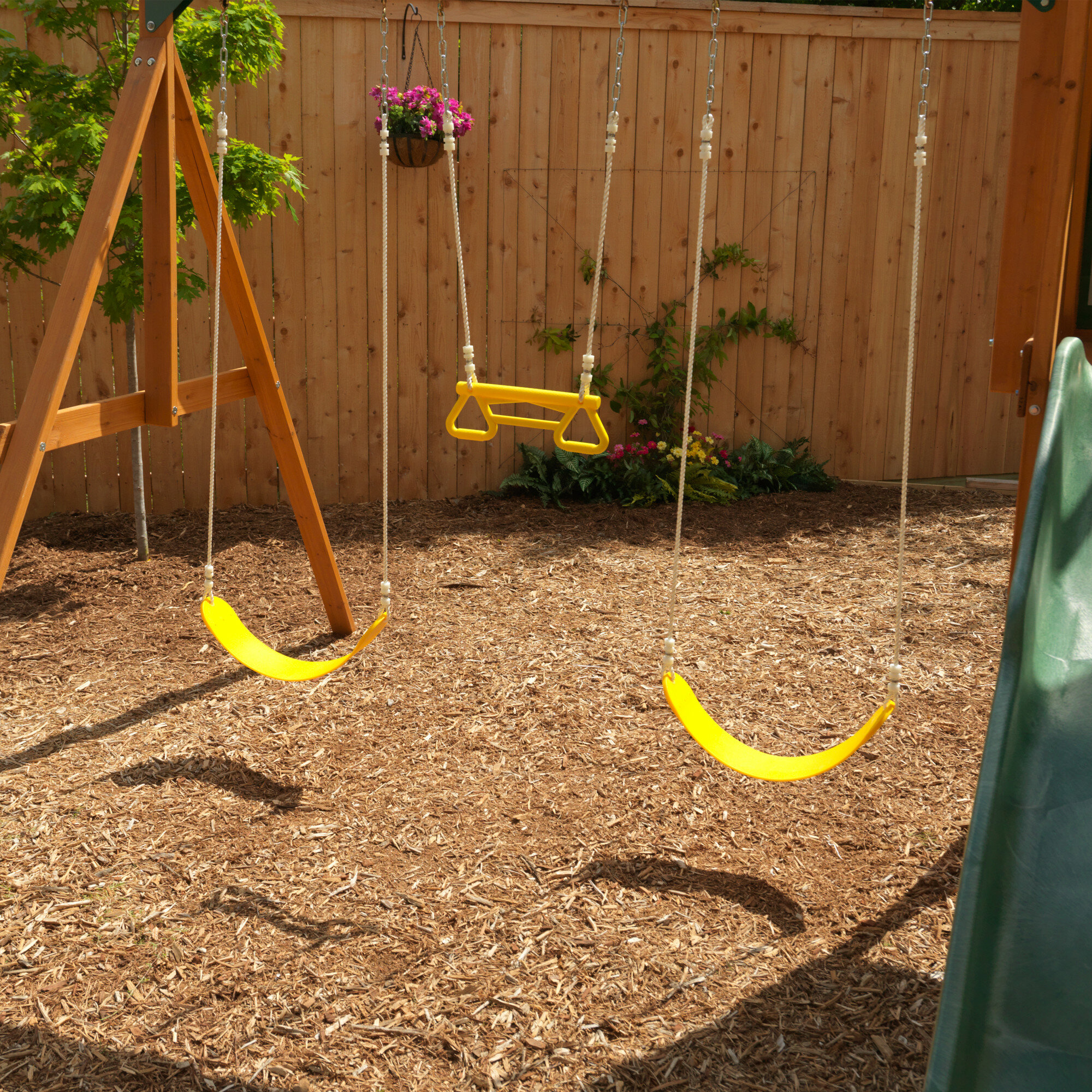 Details About Kidkraft Spring Meadow Wooden Swing Set