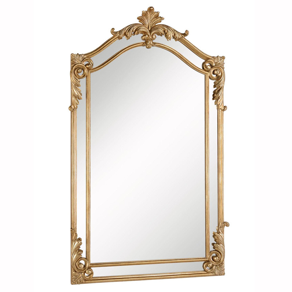 Astoria Grand Gold Arch/Crowned Top Wood Traditional Beveled Wall