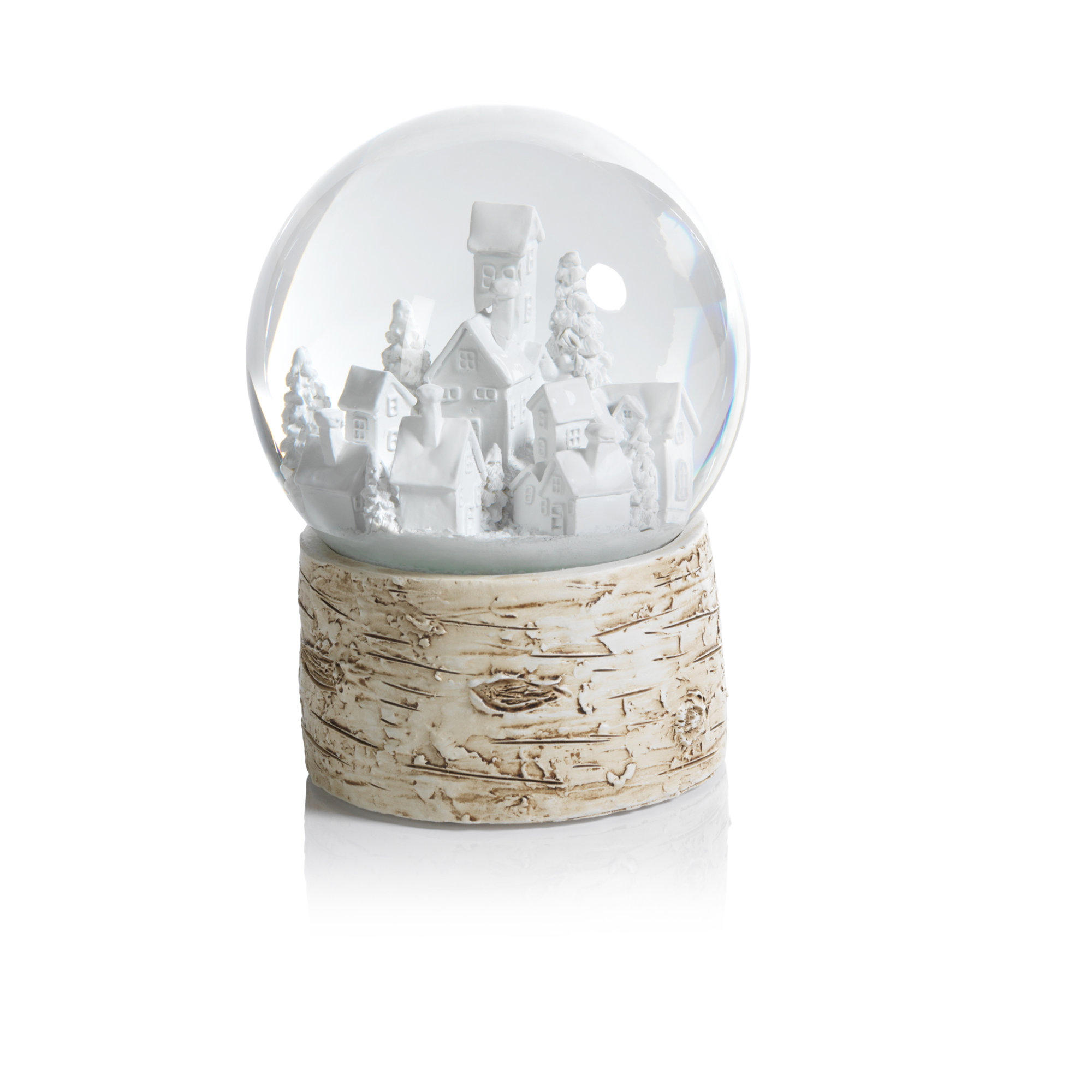 The Holiday Aisle Snow Globe on Birch Christmas Village Set of 2