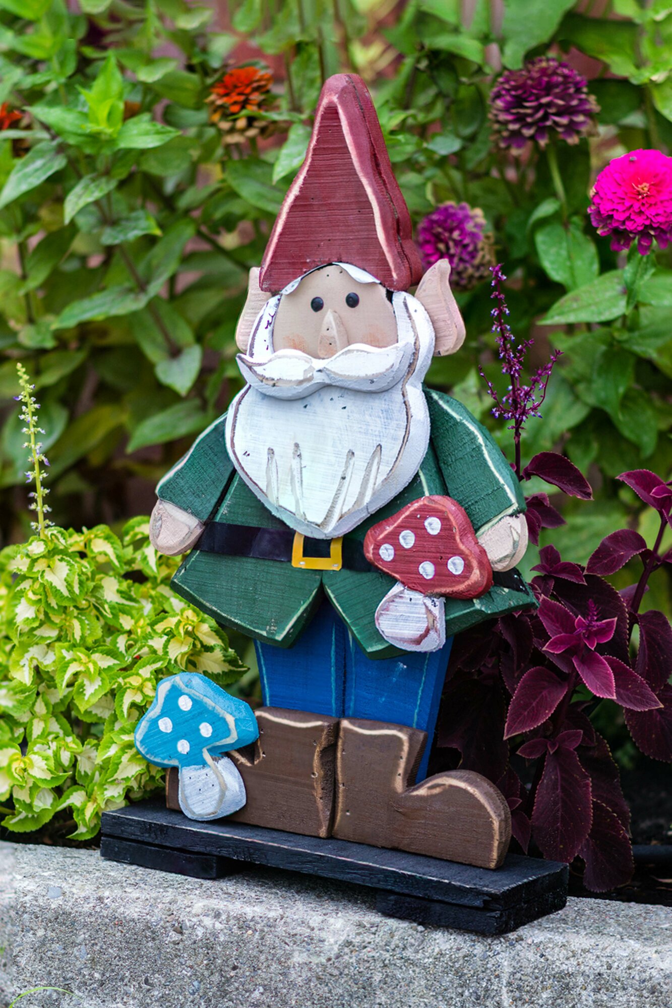 The Holiday Aisle Wooden Gnome in Jacket Figurine | eBay