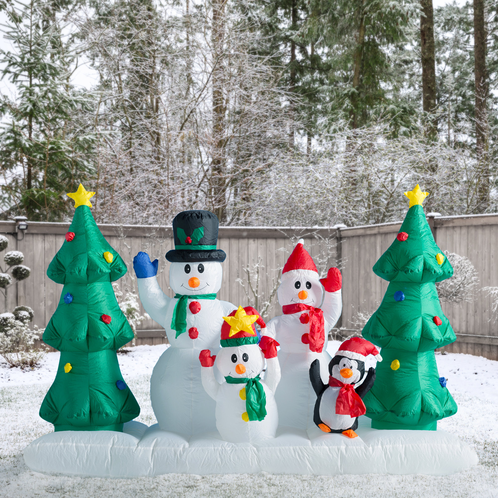 The Holiday Aisle 8 ft Inflatable Snowman Family 190982332630 eBay