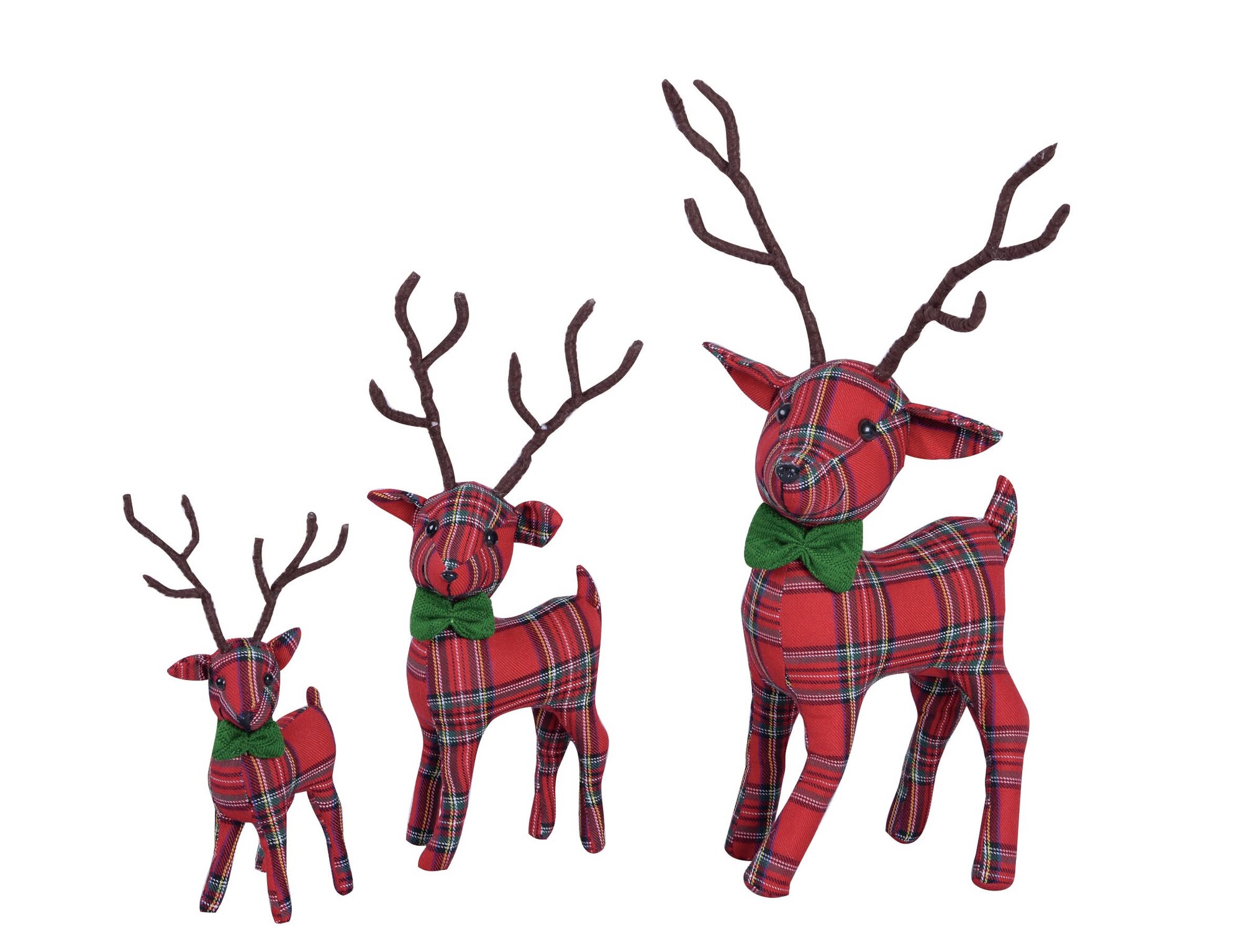 plaid stuffed reindeer