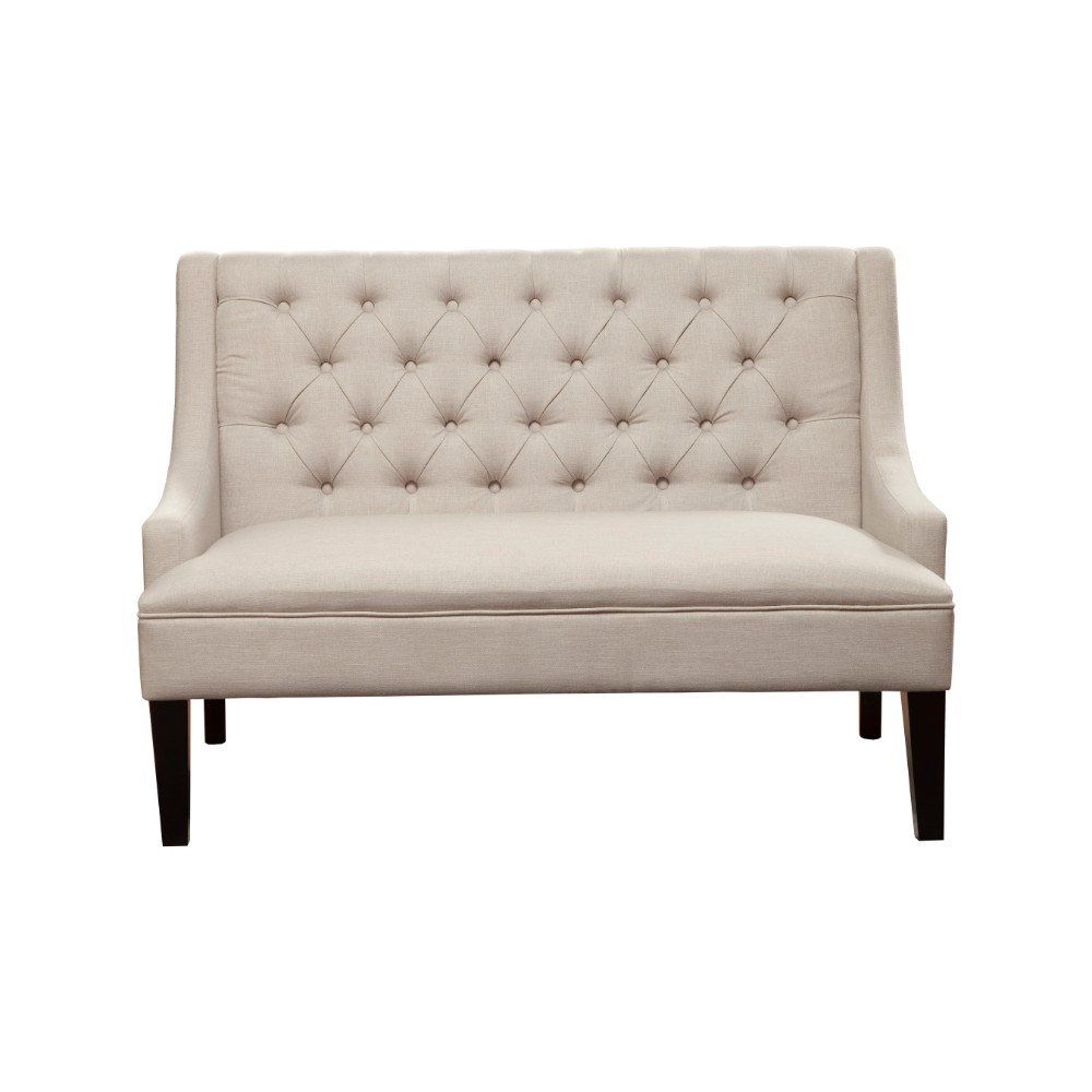 Canora Grey Acuna Button Tufted Rubberwood Upholstered Bench