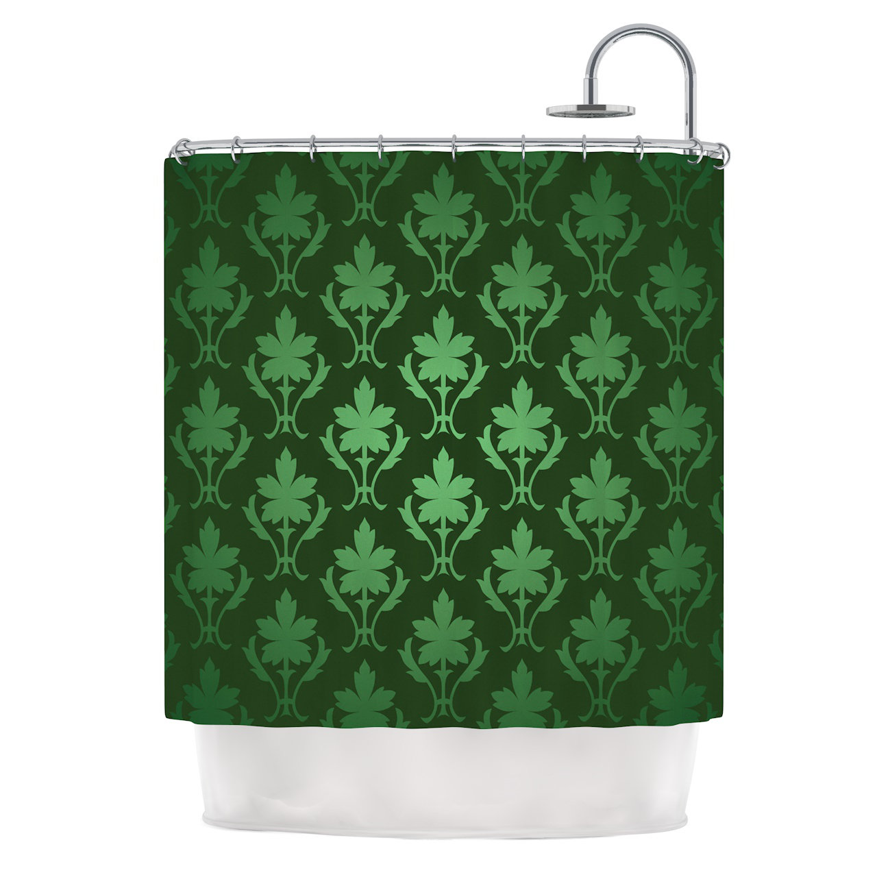 East Urban Home Emerald Damask Single Shower Curtain eBay