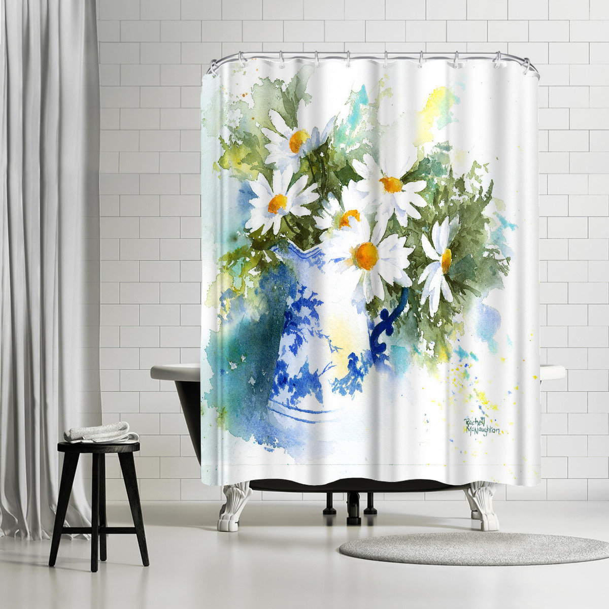 East Urban Home Rachel McNaughton Daisies Single Shower Curtain eBay