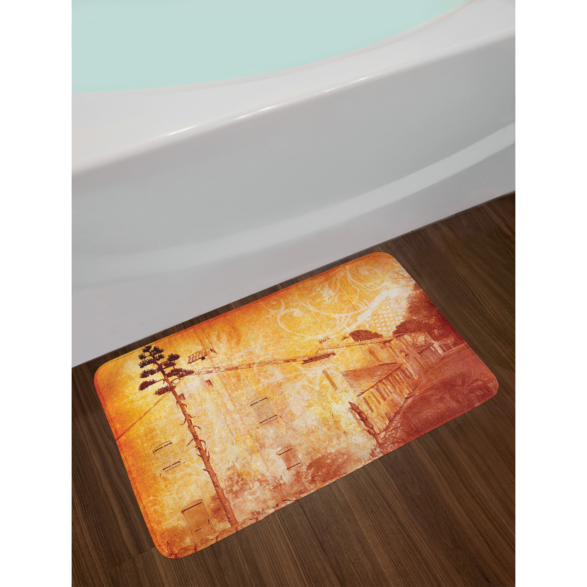 East Urban Home Tan Burnt Orange Bath Rug 192464225515 eBay
