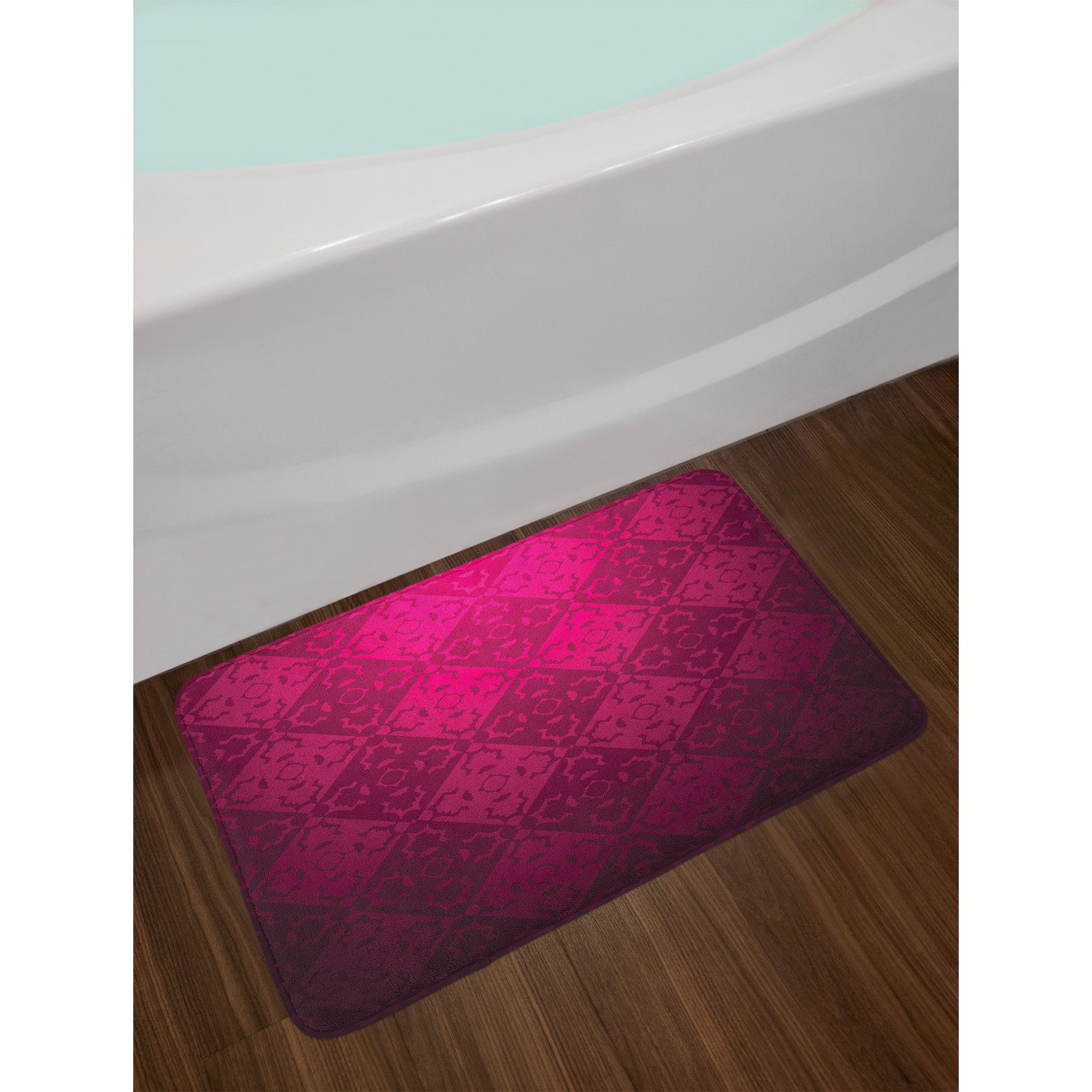 East Urban Home Magenta Ornamental Feminine Bath Rug eBay
