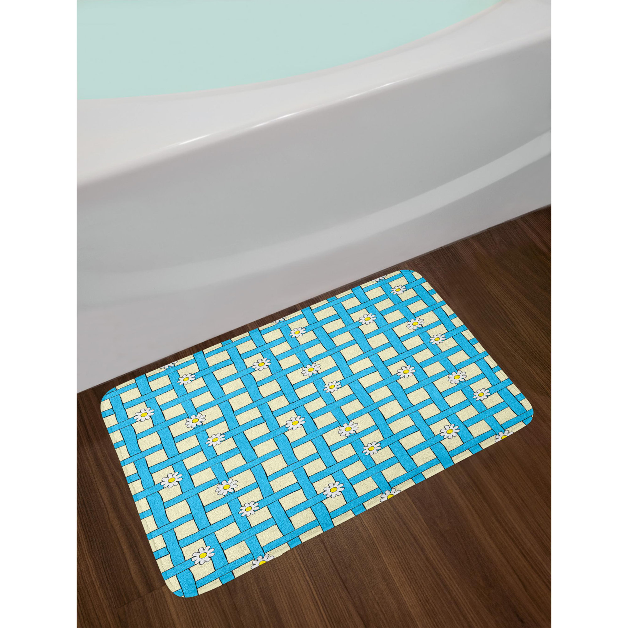 East Urban Home Yellow and Blue Bath Rug ETRK3626 192464383604 eBay