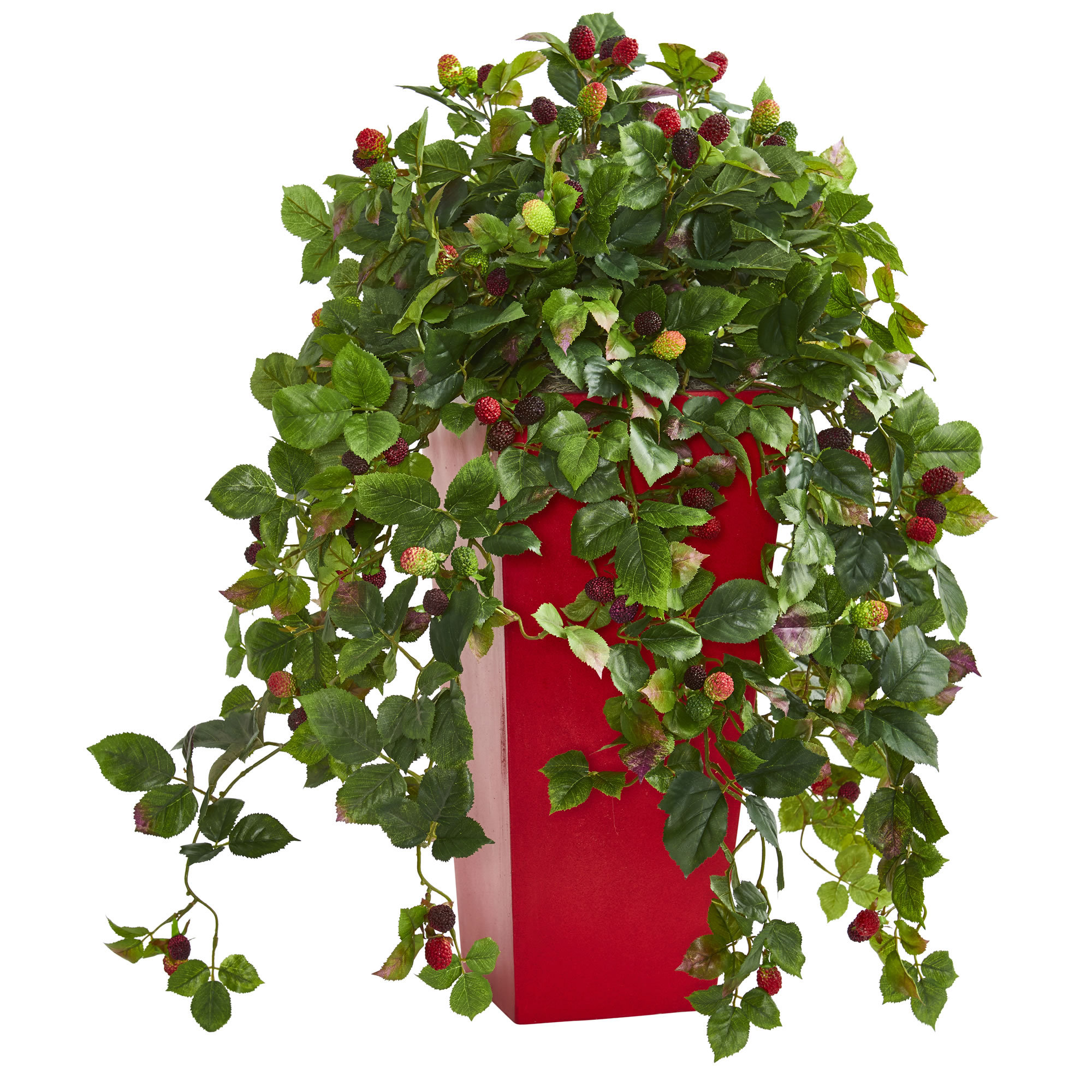 Latitude Run Artificial Floor Rasberry Plant in Planter eBay