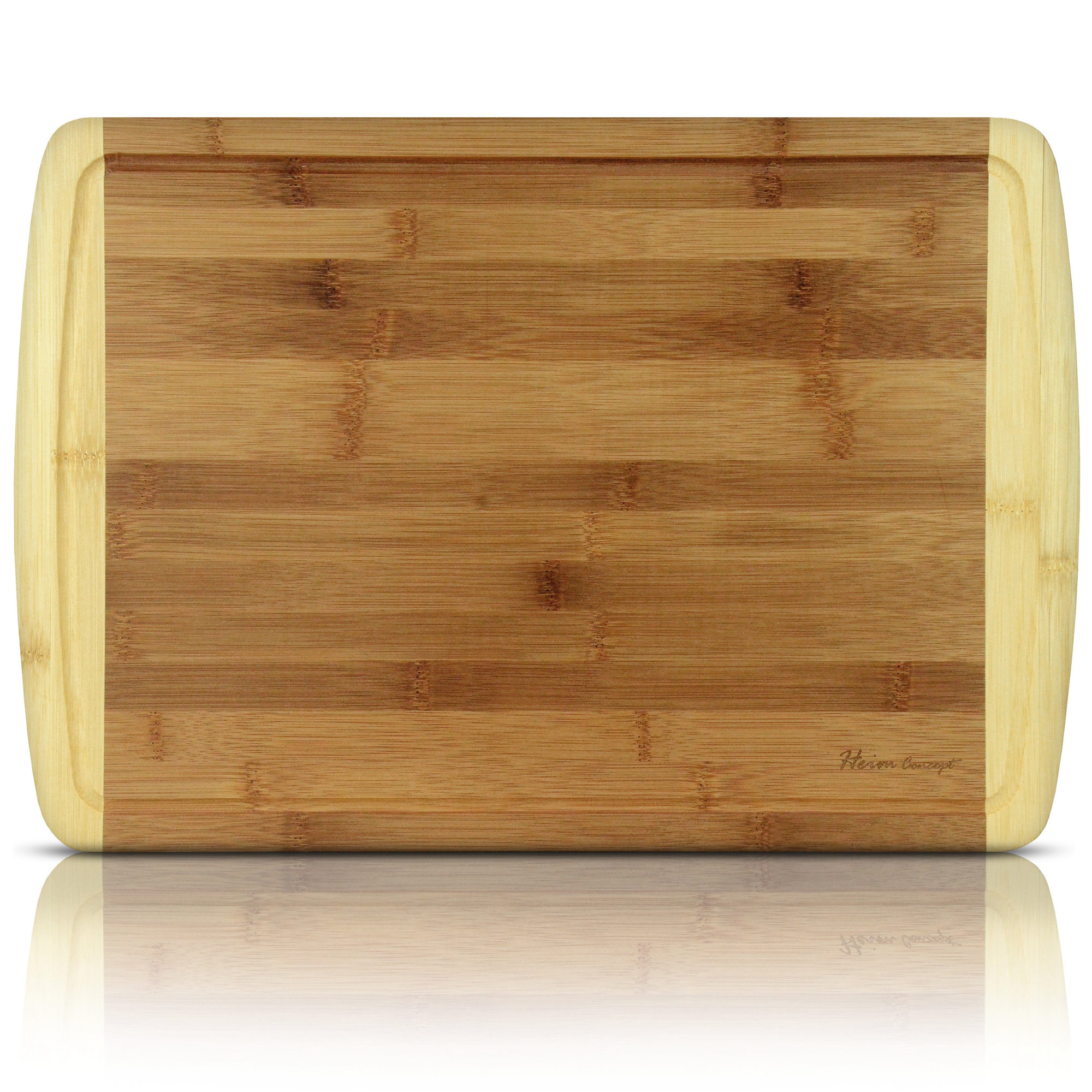Heim Concept Organic Bamboo Cutting Board and Serving Tray with Drip