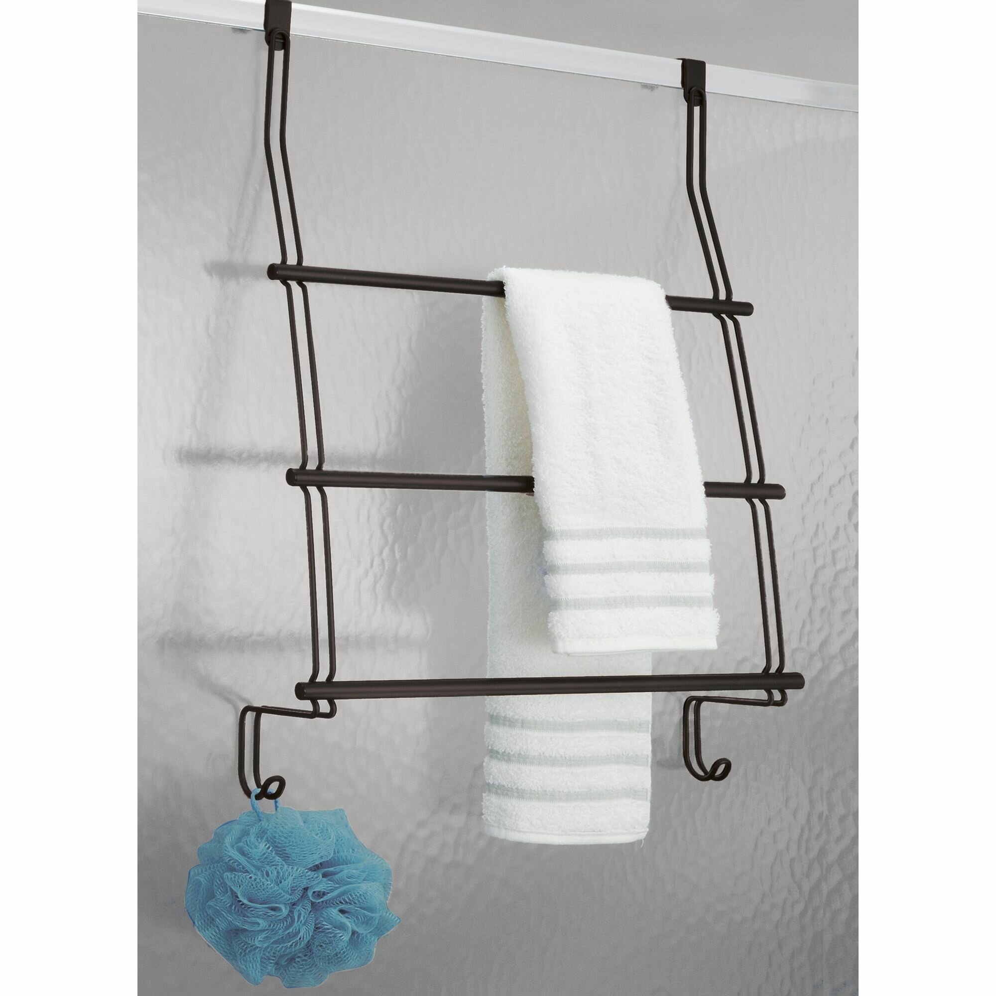 Rebrilliant Espana Over the Shower Door Towel Rack Matte Black 192461243901 eBay