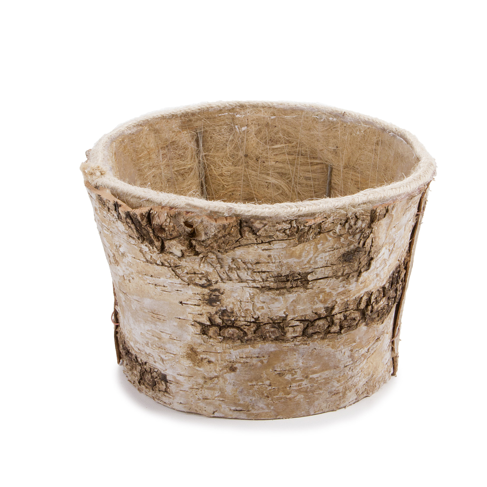 Millwood Pines Layla Flower Round Birch Bark Pot Planter eBay