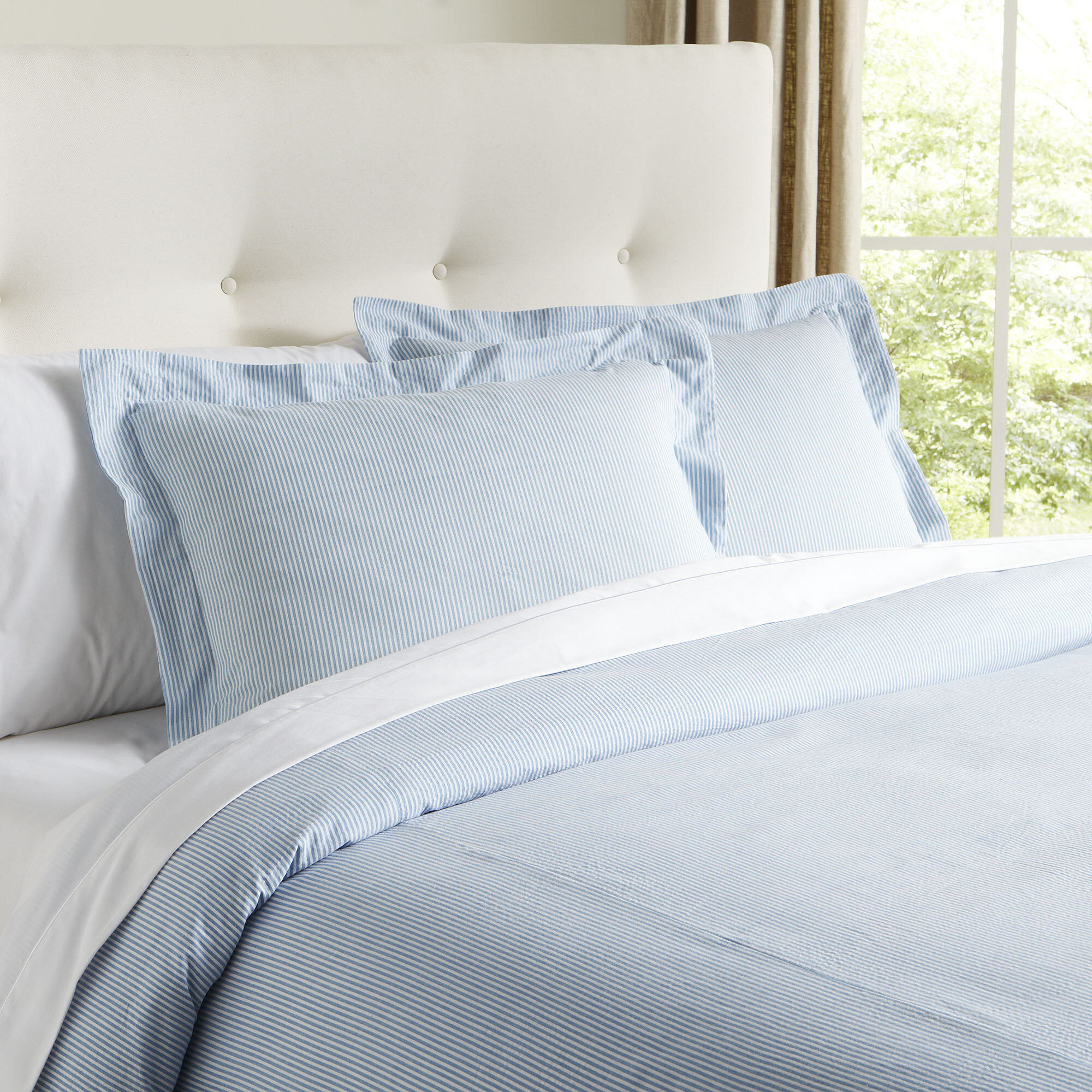 Highland Dunes Wanette Seersucker Duvet Cover King Duvet 2 Shams