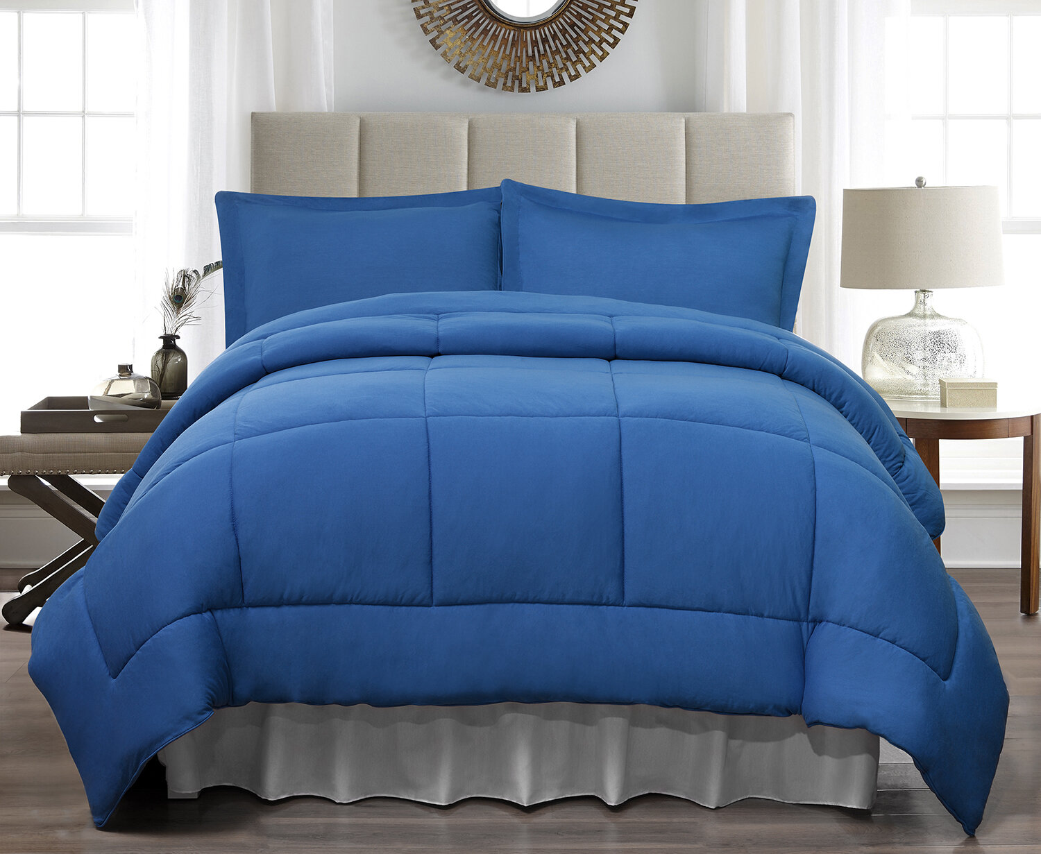 Ebern Designs Canaan 3 Piece Comforter Set Cobalt Blue Twin