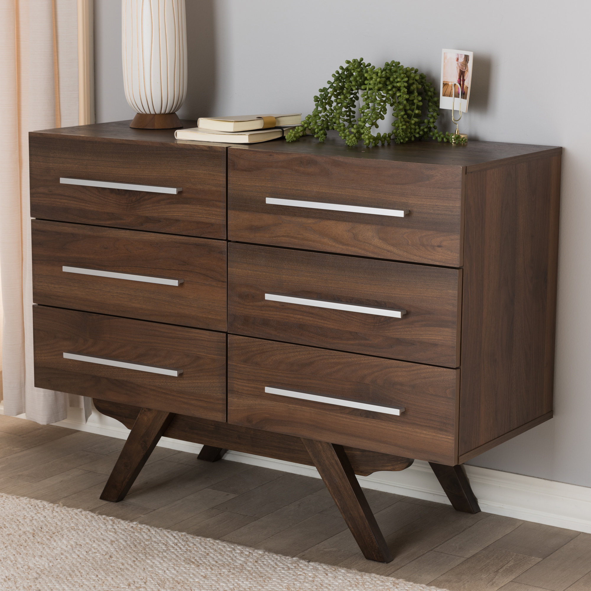 George Oliver Viveiros Mid Century 6 Drawer Dresser Ebay George Oliver Viveiros Mid Century 6 Drawer Dresser