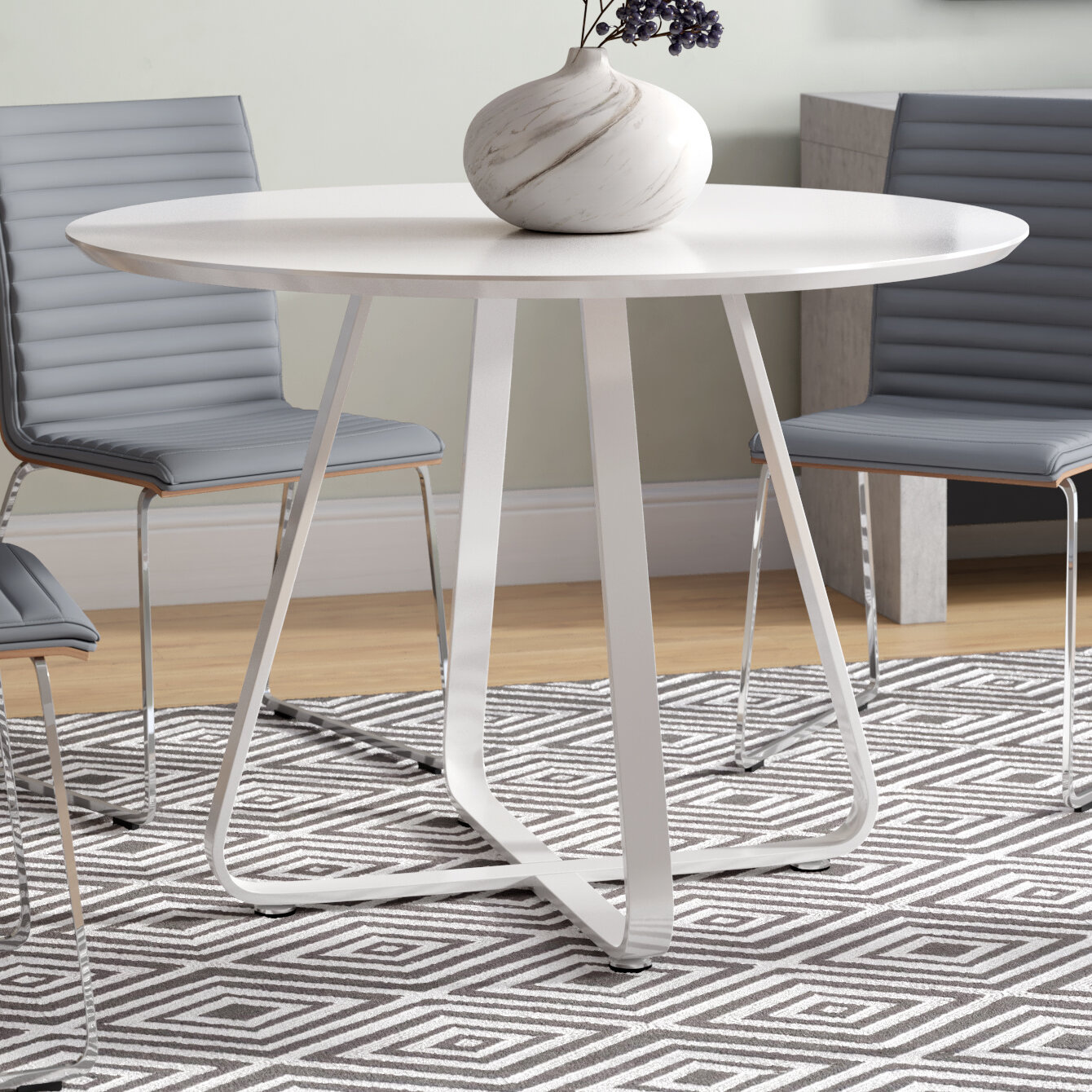 Ivy Bronx Tegan High Gloss Lacquer Dining Table | eBay