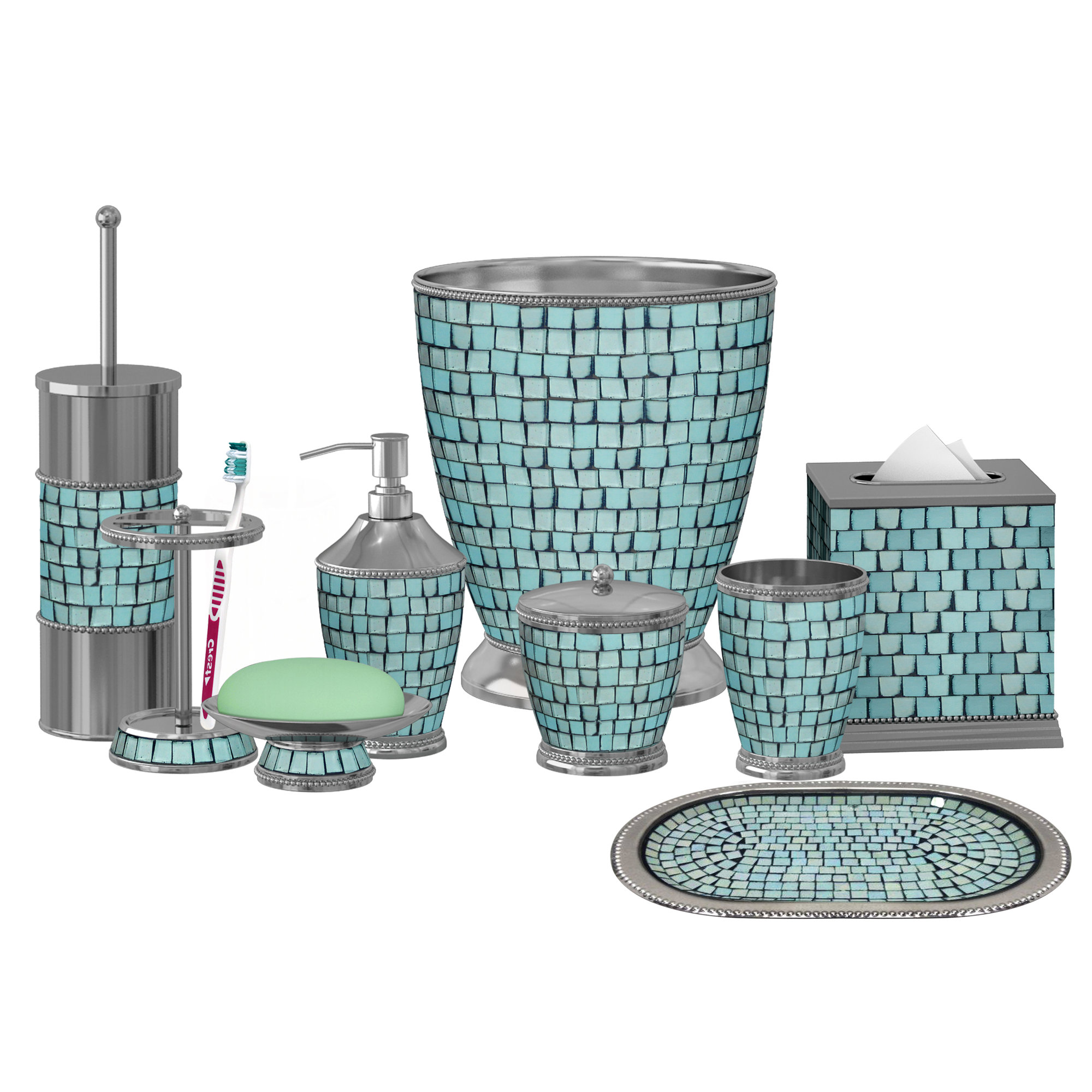 Rosdorf Park Burna 9 Piece Bathroom Accessory Set 192451134479 eBay