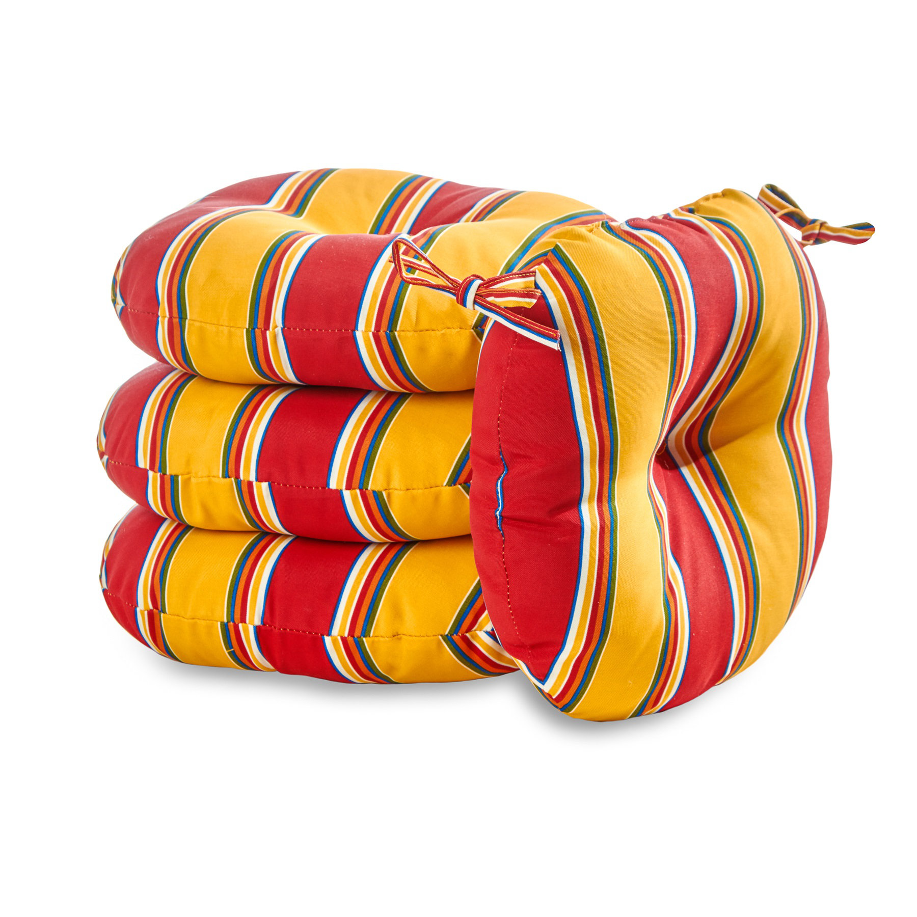 Winston Porter Stripe Indoor/Outdoor Dining Chair Cushion Set of 4