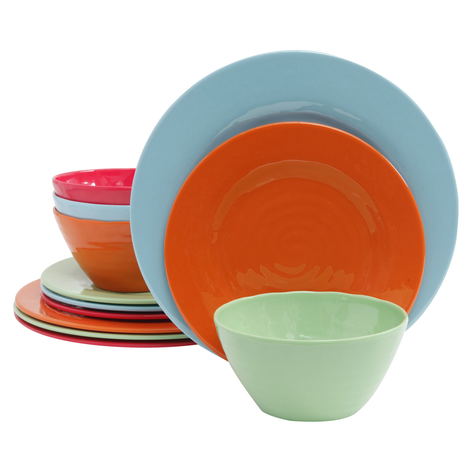 Winston Porter Buford 12 Piece Melamine Dinnerware Set, Service for 4