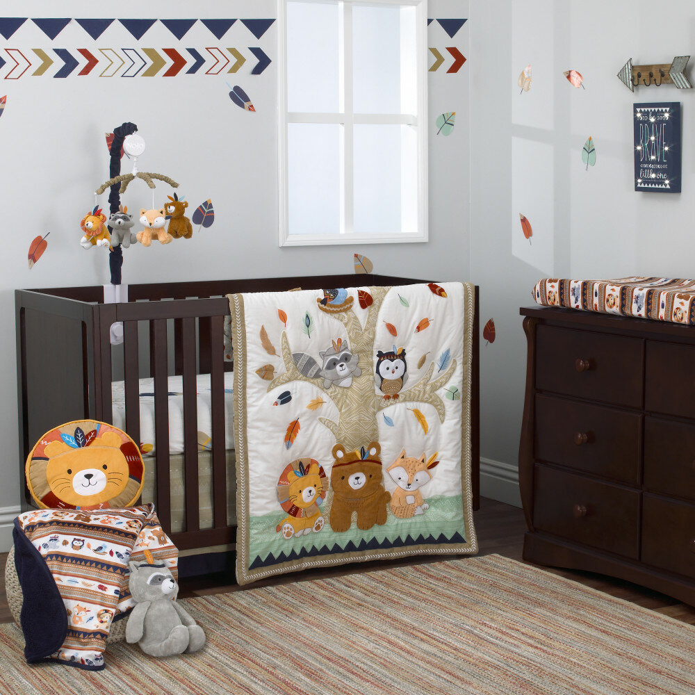 Isabelle Max Amee Aztec Forest 4 Piece Crib Bedding Set