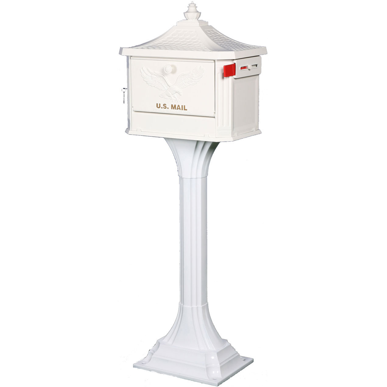 Gibraltar Mailboxes Pedestal Locking Mailbox with Post Included
