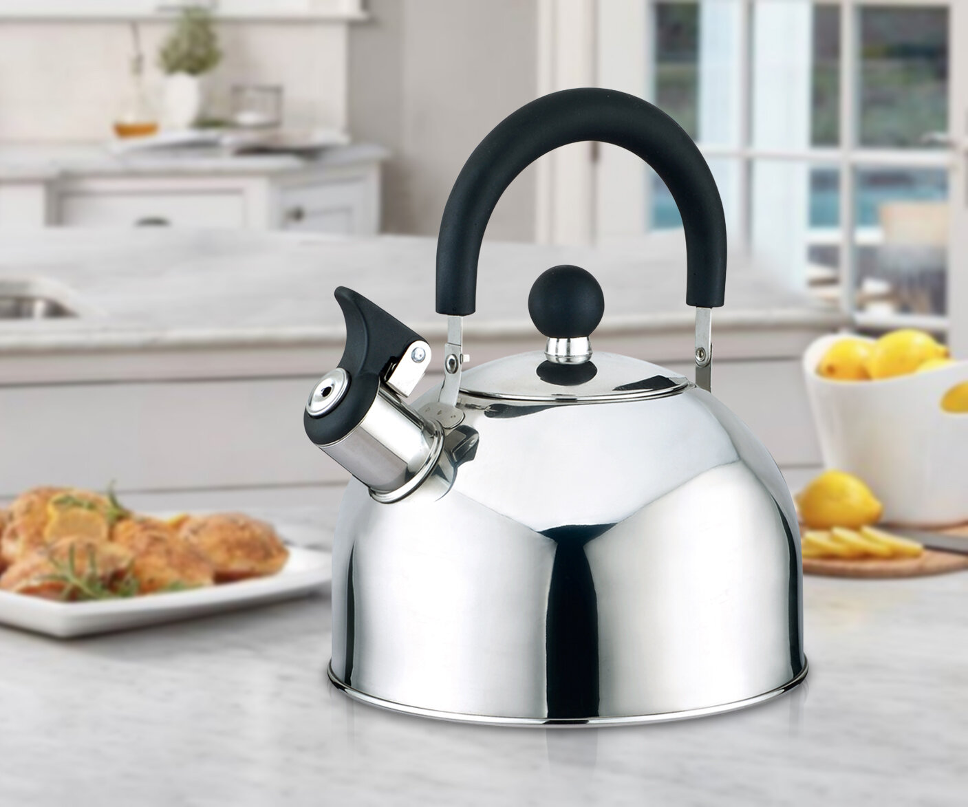 American Dream 2.5 Qt. Stainless Steel Whistling Stovetop Kettle