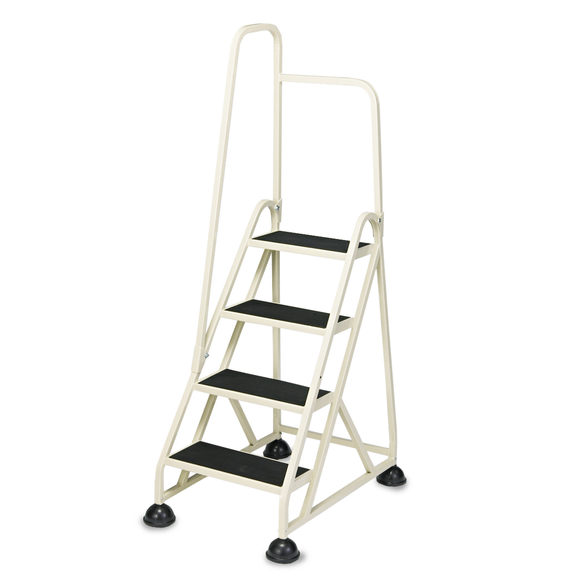 4.17 ft Aluminum StopStep Handrail Step Ladder with 300 lb. Load