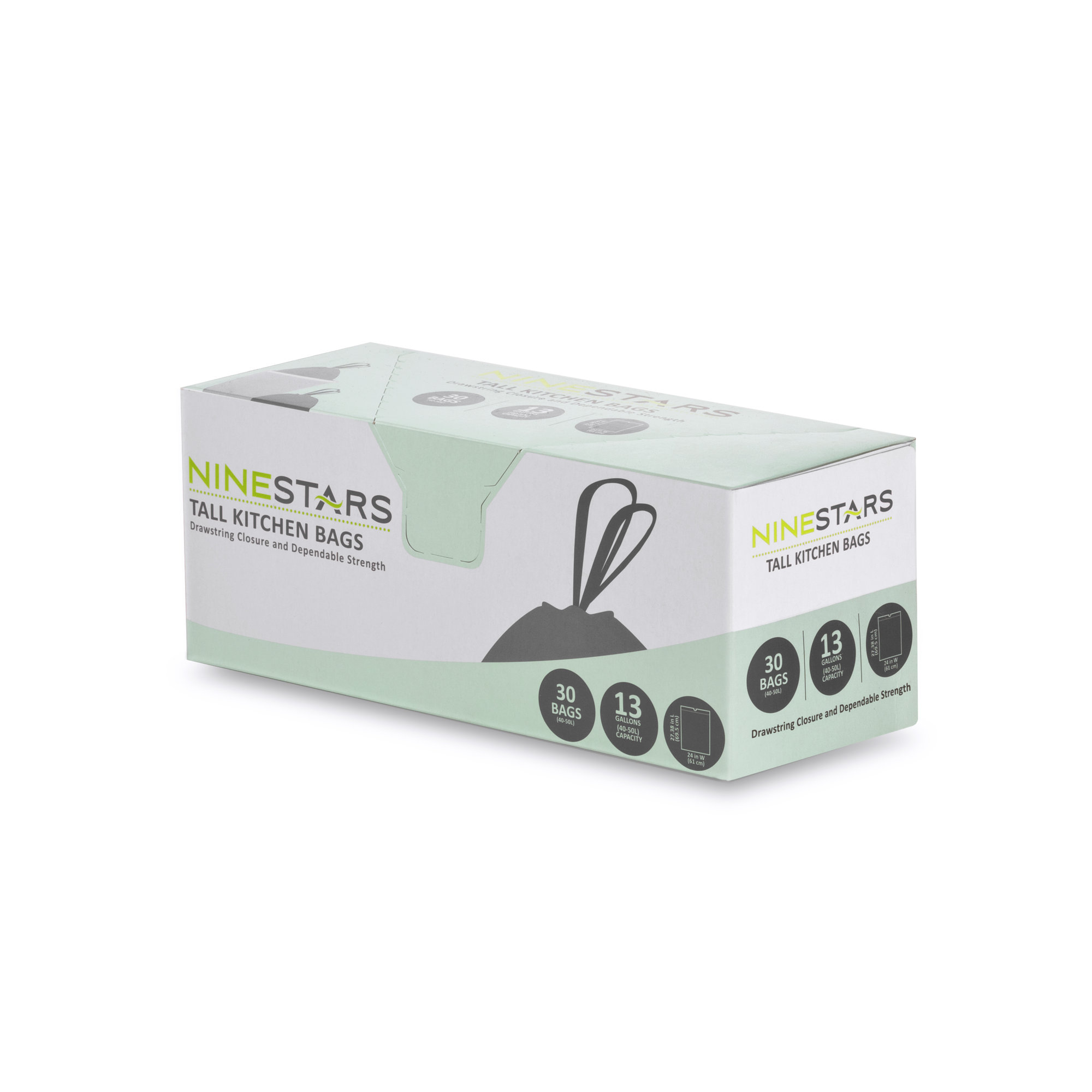 Nine Stars 13Gal Trash Bags, 30 Count eBay