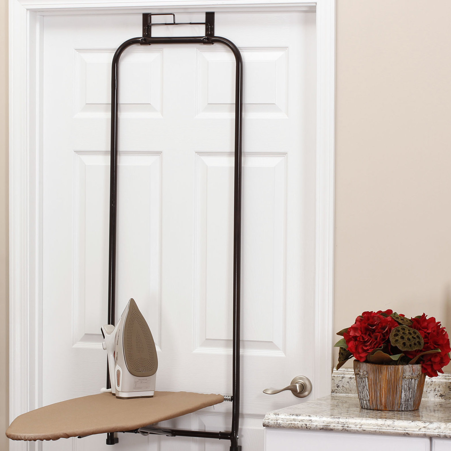 Household Essentials Steel Top Over the Door Ironing Board eBay